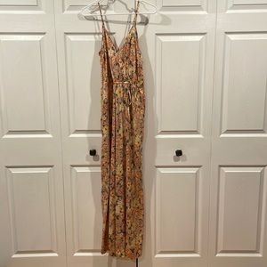 Floral spaghetti strap jumpsuit